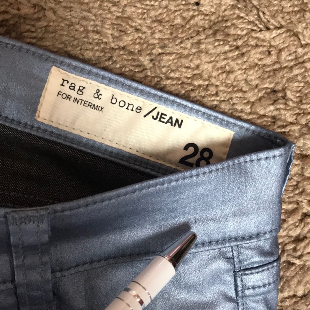 Rag & Bone Intermix Coated Metallic Rocker Pants - Picture 8 of 8